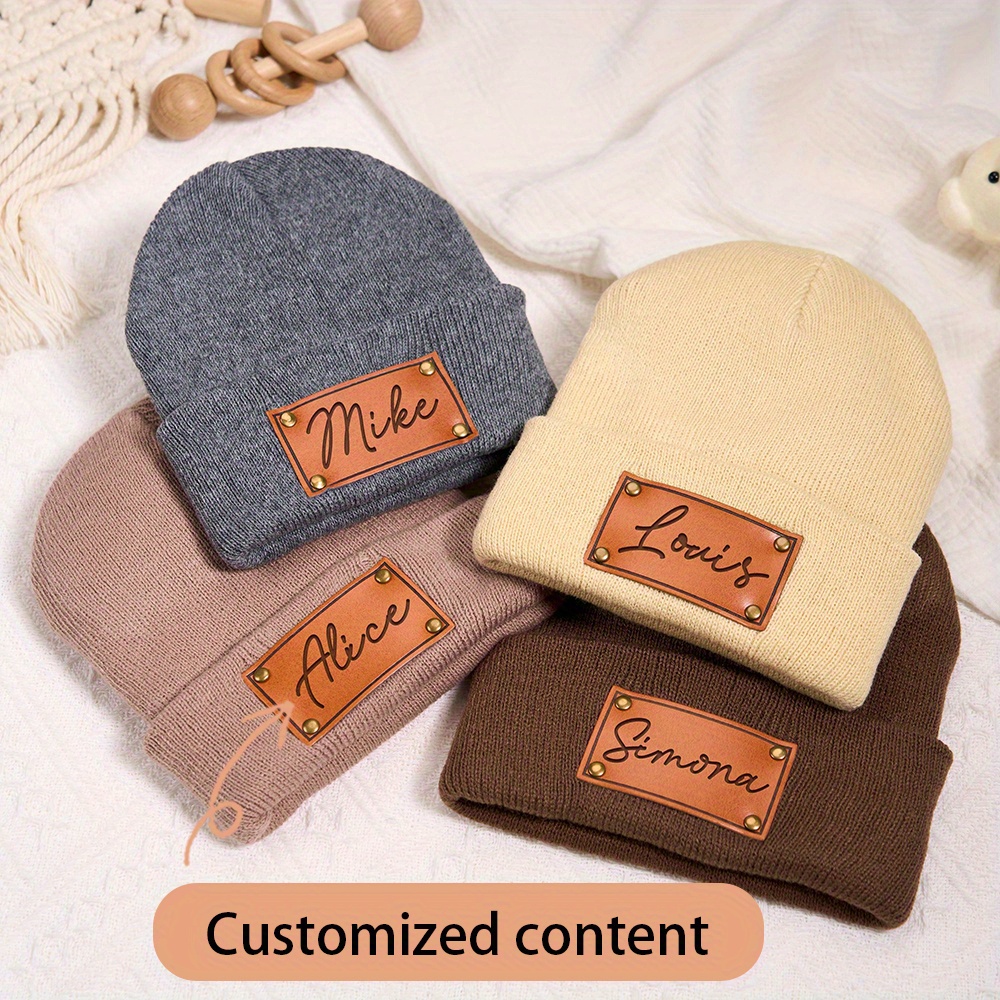 Beanie Cuffed Knit - Topi Kupluk Rajut dengan Aksen Kulit