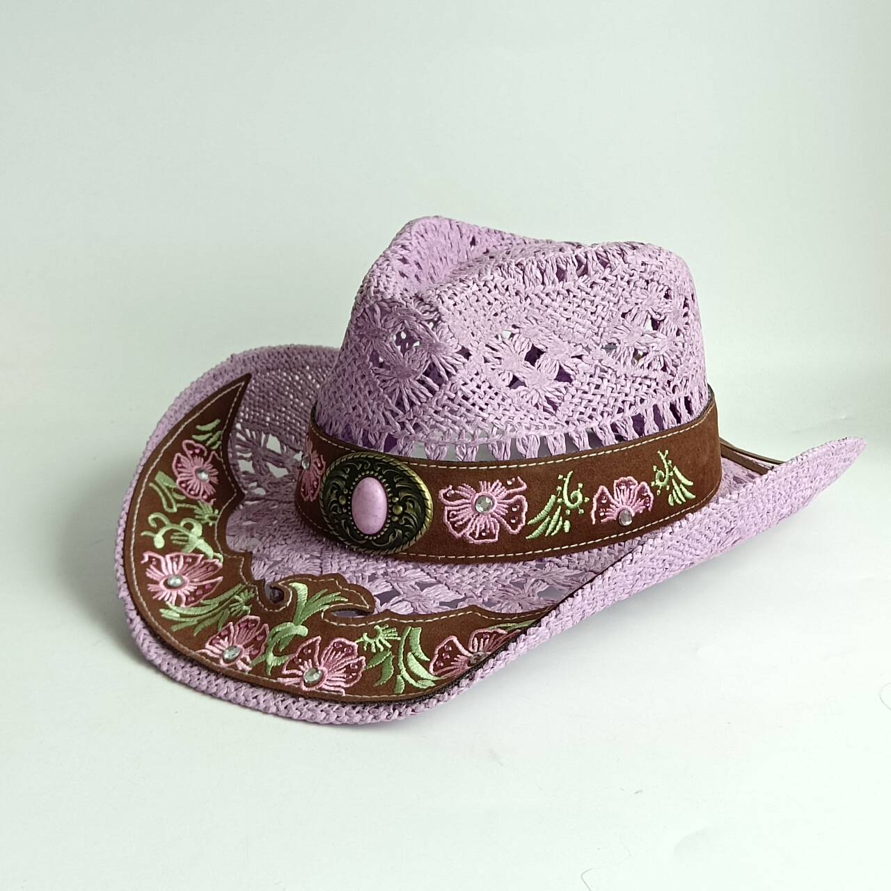 Topi Koboi Wanita Model Croche - Cowboy Hat Straw ulasan dan harga