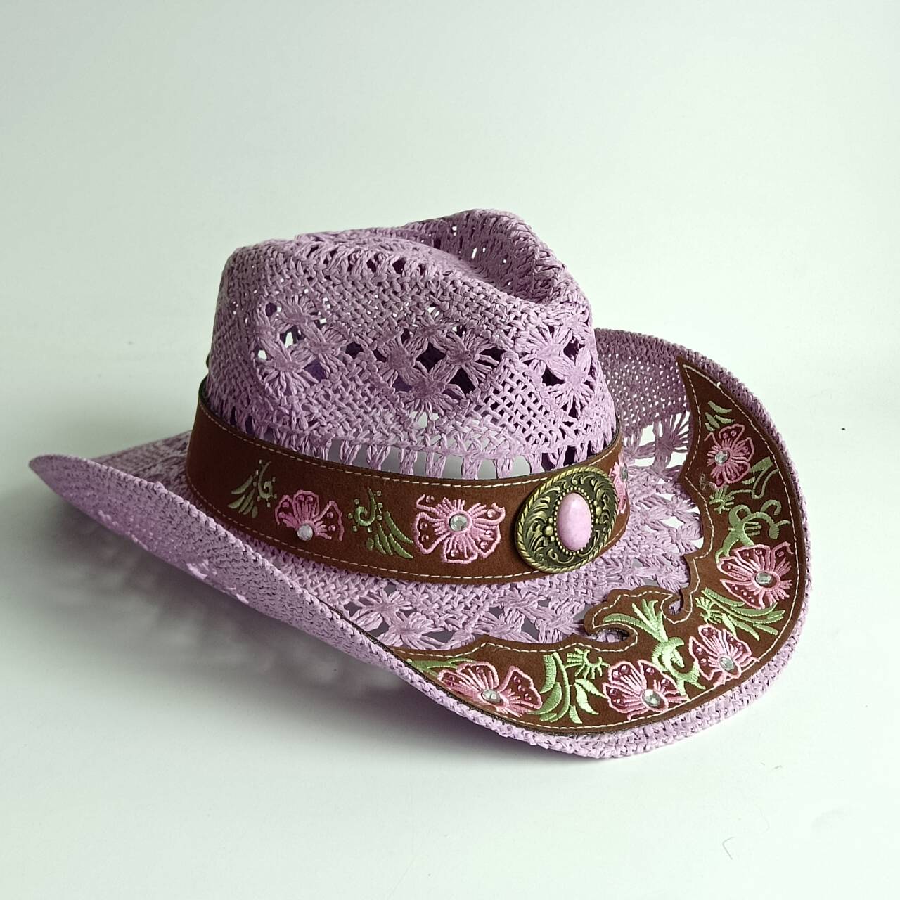 Topi Koboi Wanita Model Croche - Cowboy Hat Straw ulasan dan harga