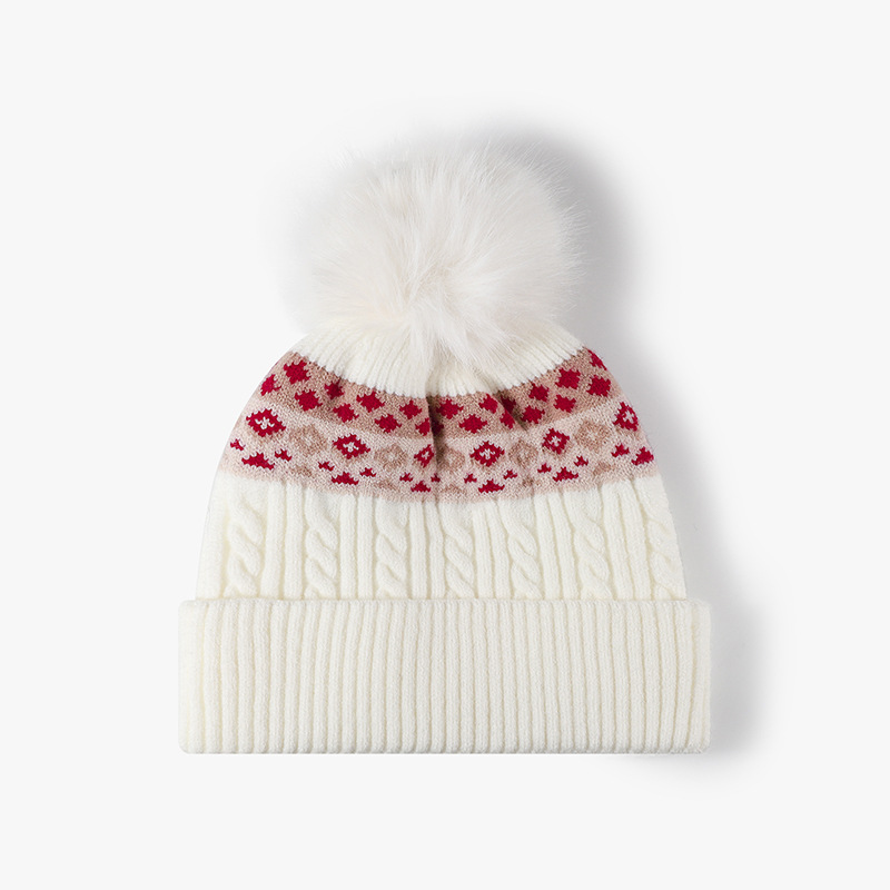 Topi Rajut Kabel Fair Isle Ber - Beanie Cuffed Knit ulasan dan harga