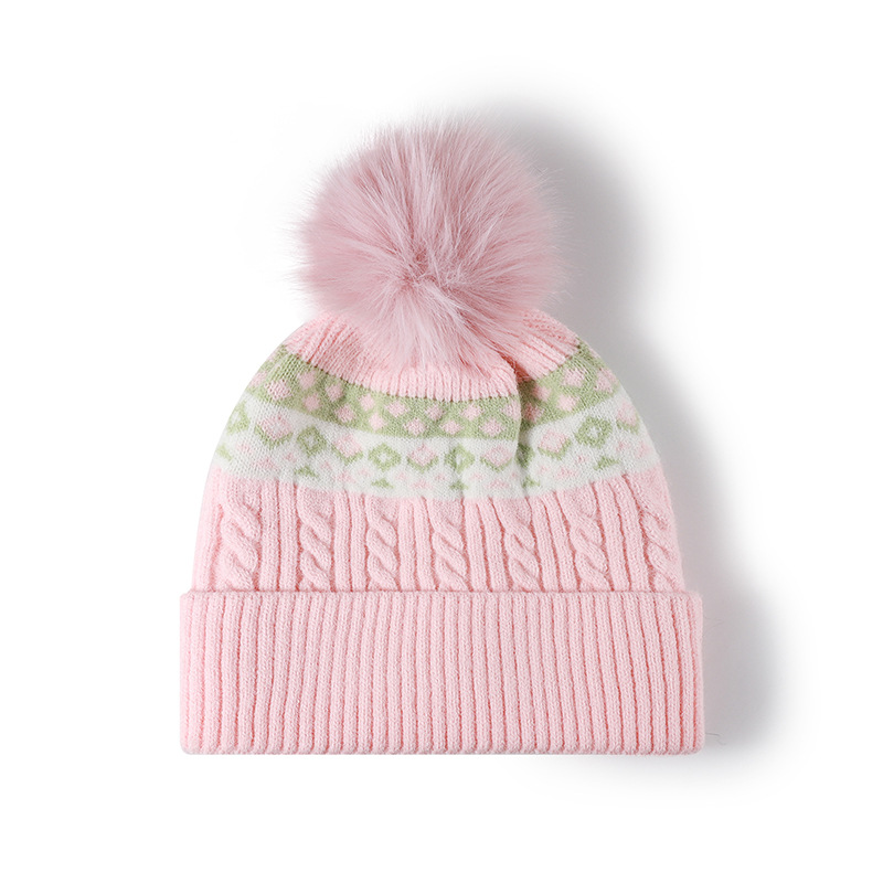 Topi Rajut Kabel Fair Isle Ber - Beanie Cuffed Knit ulasan dan harga